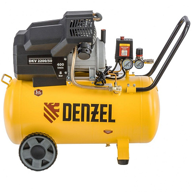 Компрессор воздушный DKV2200/50,Х-PRO 2,2 кВт, 400 л/мин, 50 л Denzel