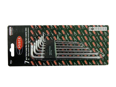 Набор ключей TORX экстра длинных с отверстием 7пр. Т10Н-Т40Н (RF-5071TXL) RockFORCE