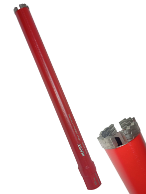 Сверло алмазное труб. 42х24х3.5х11х4х450мм 1-1/4" UNC / железобетон (KL0144-42/450) KLASSE