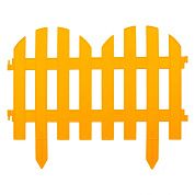 Забор декоративный "Романтика", 28х300 см, желтый (65023) PALISAD