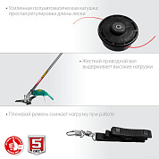 Триммер сетевой КСВ-38-1300 (1300 Вт, ш/с 38/25 см) ЗУБР