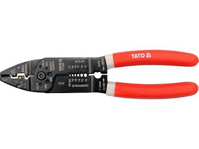 Пресс-клещи для обжима проводов (1.25-2.5/8-12AWG; 1.0/8AWG)(YT-2293) YATO