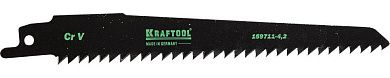 Полотно KRAFTOOL "INDUSTRIE QUALITAT", S644D, для эл/ножовки, Cr-V, по дереву, шаг 4,2мм, 130мм