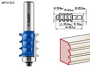 Фреза кромочная фигурная №1, D= 22,2мм, рабочая длина-25,4мм, хв.-12мм, d-15,9мм (28712-22.2) ЗУБР