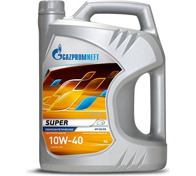 Масло моторное полусинтетич. 5 л, Super 10W-40, API:SG;CD (2531401380) GAZPROMNEFT