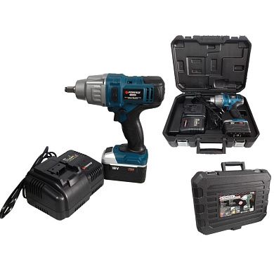 Гайковерт ударный аккум. F-02169 (18.0 В, 2 аккум. х 2.0 А/ч, 1/2", 450Нм, чем.) Forsage