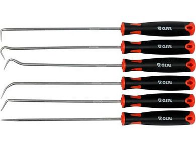 Крюки с рукояткой, длинные, 6пр., 40Cr (YT-08428) YATO