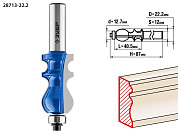 Фреза кромочная фигурная №2, D= 22,2мм, рабочая длина-40,5мм, хв.-12мм, d-12,7мм (28713-22.2) ЗУБР