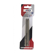 Биты крестообразные PH1+PH2х100мм 1/4" S2 (2шт) (HD-0488) H-D