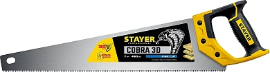 Ножовка универсальная (пила) "Cobra 3D" 450мм, 7TPI, 3D зуб. (1512-45_z01) STAYER