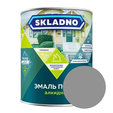 Эмаль ПФ-115 "SKLADNO" серая 1,8 кг