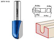 Фреза пазовая галтельная, D= 19мм, рабочая длина-32мм, радиус-9,5мм, хв.-12 мм (28751-19-32) ЗУБР