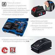 Дрель-шуруповерт аккум. DL-201-42 (20.0 В, 2 акк. х 4.0 А/ч Li-Ion, 50 Нм, чем.) "Профессионал" ЗУБР