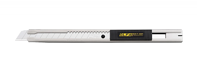 Нож с выдвижным лезвием и корпусом из нержавеющей стали, автофиксатор, 9мм (OL-SVR-2) OLFA