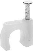Скоба-держатель круглого кабеля, 4 мм, 100шт. с оцинкованным гвоздем, (4510-04) STAYER