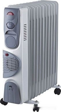 Радиатор масляный открытый BB-25T (2.5 кВт 11 секций 220В 30 м2 белый) Oasis