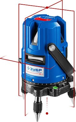 Нивелир лазерный линейный "Крест-55", 4 верт., 3 гориз. линии, 20м/70м, точн. 0,3 мм/м (34904) ЗУБР