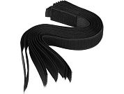 Лента тканая Velcro для стяжки кабеля на липучке 300мм, 10шт. (черная)(73853) VOREL