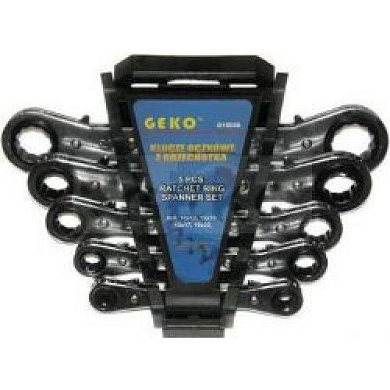 Набор ключей накидных трещоточных 6-22мм, 5пр. (G10046) GEKO