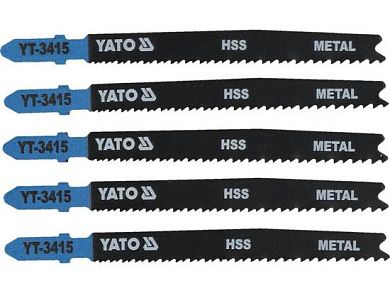 Пилка лобзиковая по металлу и Al 75x100x1.0мм 24-10TPI , 5шт. (YT-3415) YATO