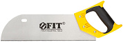 Ножовка по фанере с запилом, черно-желтая ручка, 350 мм, 12 TPI (F_41284) FIT