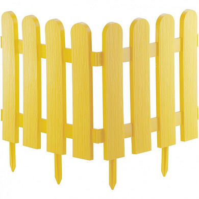 Забор декоративный "Классика", 29х224 см, желтый (65002) PALISAD