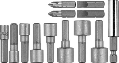 Набор бит с магн. адаптером и головок, 12пр. (2611-Н13) STAYER