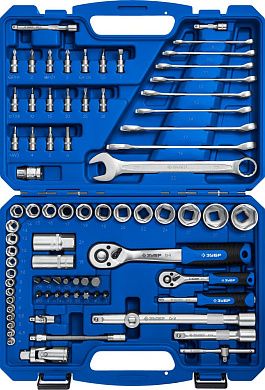 Набор инструмента автомобильного (1/2", 1/4") 82пр. "А-82""Профессионал" (27635-H82_z01) ЗУБР