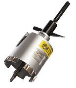 Коронка алмазная сегментная (подрозетник) 80мм, SDS-plus/М16 (сухое сверл.) (HM203) HILBERG LASER