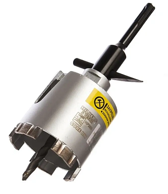 Коронка алмазная сегментная (подрозетник) 80мм, SDS-plus/М16 (сухое сверл.) (HM203) HILBERG LASER