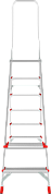 Лестница-стремянка алюм. профес. с площадкой NV3130 (6 ступ. 131/206см, 7.7кг) Новая высота