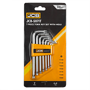 Ключи Г-образные TORX с отверстием, 7пр. Т10Н-Т40Н (JCB-5071T) JCB