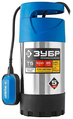 Насос дренажный с большим напором, 1000 Вт (НПЧ-Т5-1000-С) ЗУБР