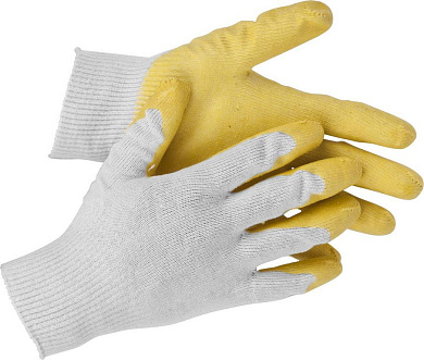 PROTECT, размер S-M, перчатки с одинарным латексным обливом, 11408-S (11408-S) STAYER