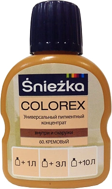 Краситель Colorex Sniezka №60 кремовый, 0.10л