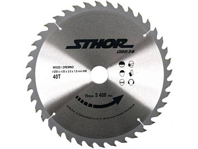 Диск пильный 250х30х3.0/1.8х40 по дереву (08834) STHOR