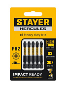 Бита торсионные HERCULES, PH2, 50мм, 5 шт (26231-2-50-5) STAYER