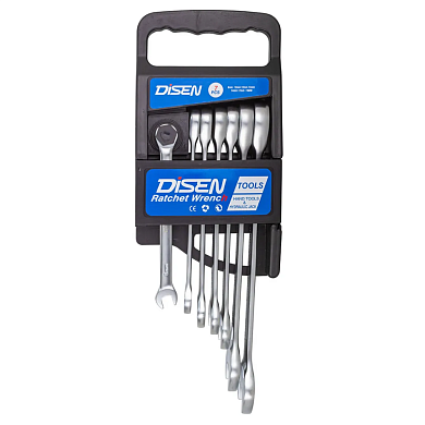 Набор ключей трещоточных 7пр.(8,10,12,13,14,17,19мм)(DSD1508) DISEN