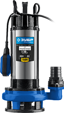 Насос дренажный для грязной воды, 1500 Вт (НПГ-Т5-1500) ЗУБР
