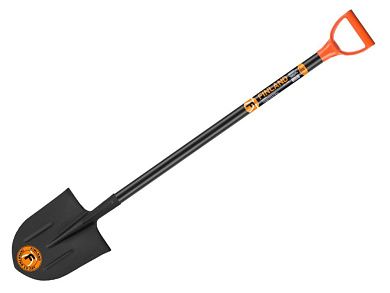 Лопата штыковая, деревянный черенок, с ребрами жесткости, 29*23*120см (1463-Ч) FINLAND