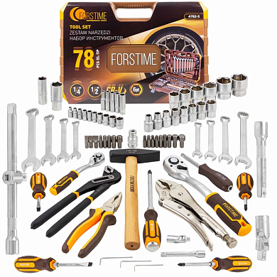 Набор инструментов 78пр. 1/4", 1/2" (6гр.)(FT-4782-5) FORSTIME