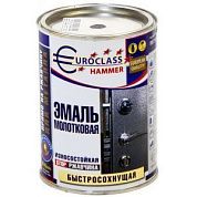 Эмаль декоративная "EUROCLASS" с молотковым эффектом темно-серая 0.8 кг