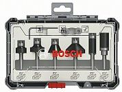 Фрезы Набор кромочных фрез 1/4" 6шт., (2.607.017.470) BOSCH