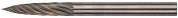 Шарошка карбидная, штифт 3мм (мини), цилиндрическая с острым наконечником (F_36584) FIT