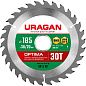 Диск пильный 185х30/20х30T по дереву "Optima" (36801-185-30-30_z01) URAGAN фото2
