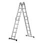 Лестница-трансформер алюм. шарнирная, 2х4+2х5 ступ, 5220мм, слож.1500х340х280мм, (97884) СИБРТЕХ фото3