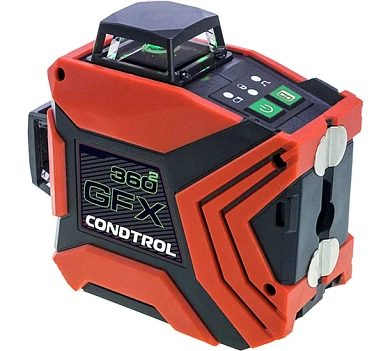 Нивелир лазерный GFX360-2 (20-40 м, точн.: ±0.3 мм/м, зеленый луч, IP54) (1-2-229) CONDTROL