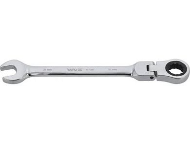 Ключ комбинированный с трещоткой, шарнирный 21мм (YT-1687) YATO