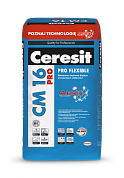 Клей для плитки CM 16 PRO CERESIT (нар./внутр.; для деформир.осн.), 20 кг