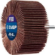 Круг шлифовальный лепестковый d 80х40мм, P180, на шпильке d 6мм (36604-180_z01) ЗУБР